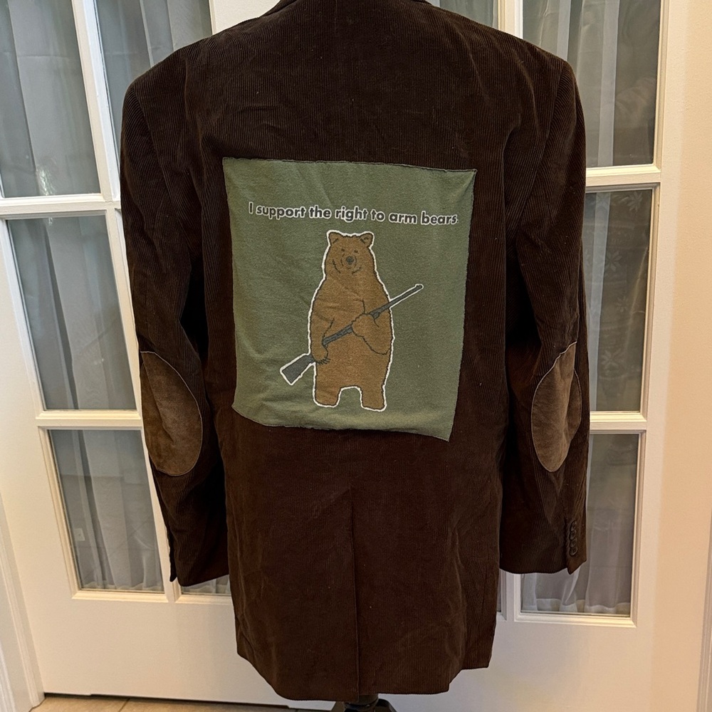 Corduroy Brown Jacket With Fun Tee Patch - image 2